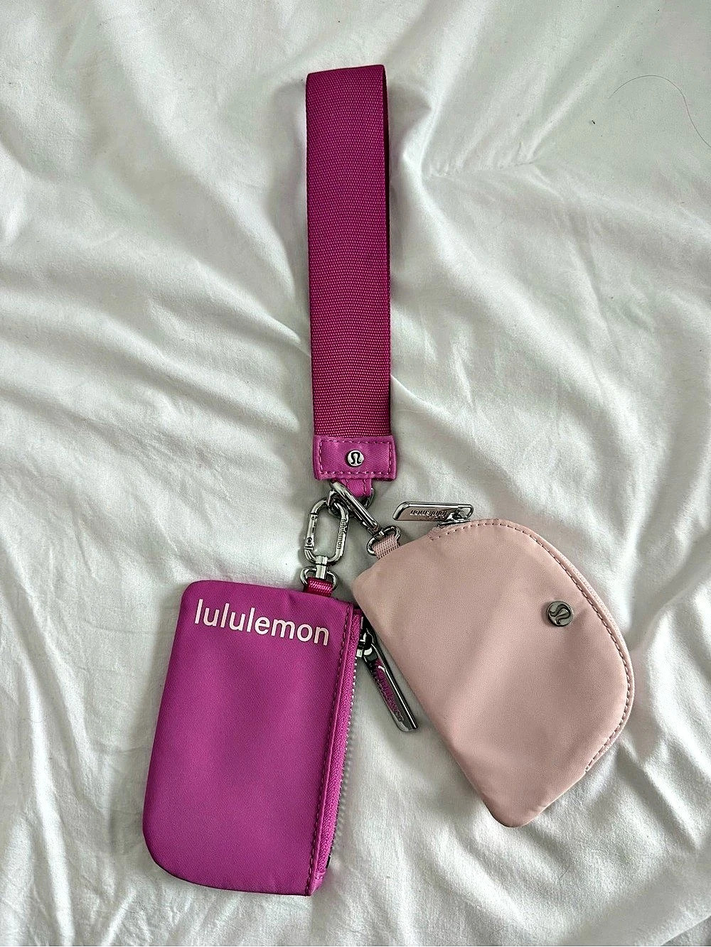 lululemon Dual Pouch Wristlet Pink & Purple